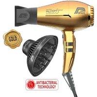 PRICE DROP! Parlux Alyon Gold Edition Ionic Hair Dryer 2200W with Diffuser - Professional Fast-Dry, Universal Voltage