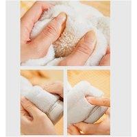 Unisex Black Kids' Plush Cotton Bunny Slippers - Non-Slip, Cosy House Shoes