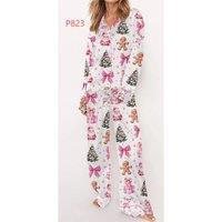 Black Women's Lightweight Satin Pajama Set - Long Sleeve & Wide-Leg Trousers, Breathable Summer Loungewear