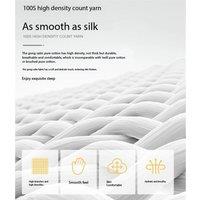 Luxury Satin Pure Cotton Fitted Sheet - Soft, Breathable, Machine Washable, Modern Style