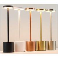 L-Shaped LED Table Lamp - Cordless, Dimmable, Modern Metal Design