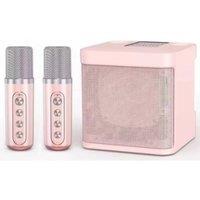 Wireless Bluetooth Speaker with Dual Wireless Microphones - Portable Karaoke Audio System