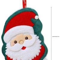 Festive Christmas Coral Fleece Hand Towel - Hangable, Thick & Ultra-Soft