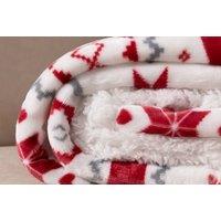 Luxury Double-Layer Flannel Christmas Blanket - Thick, Reversible Sherpa Fleece, Ultra-Soft, Machine Washable