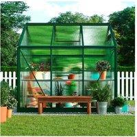 6.2x6.2x6.6ft Walk-In Polycarbonate Greenhouse Storage Shed - Aluminium Frame, Weatherproof, Secure, Spacious