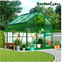 Walk-In Polycarbonate Greenhouse Storage Shed 6.2x8.3x6.6ft - Aluminium Frame, Weatherproof, Shatterproof Panels