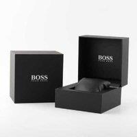 Boss Men's Gold Stainless Steel Quartz Watch 1514077 - 41mm, Water-Resistant, Luxury Black Dial
