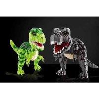 DIY Dinosaur Micro Building Blocks STEM Set (Ages 14+) - Educational, Creative, Velociraptor & T-Rex Toy
