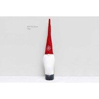 Nordic Christmas Wine Bottle Cover - Faceless Snowflake Gift Wrap for Festive Gifting