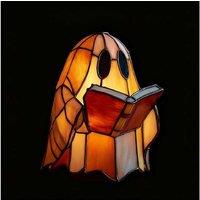 Cute Ghost LED Table Lamp - Halloween Resin Ornament, Whimsical Home Decor