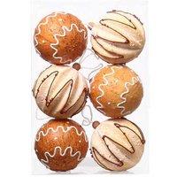 8cm Painted Gingerbread Man Foam Bauble Set - Shatterproof Christmas Tree Decorations