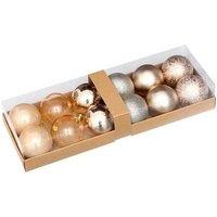 Shatterproof Painted Christmas Bauble Gift Box - 12pcs Festive Ornaments, Multicolour