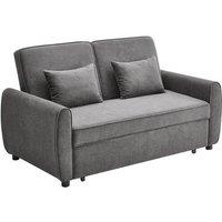 Grey Convertible Sofa Bed with Pillows-Space-saving Comfort & Style