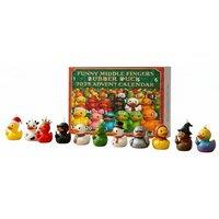 Funny Middle Finger Rubber Duck Christmas Advent Calendar - 24-Piece Set