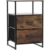 Medieval- Storage Cabinet with 2 Drawers and Open Shelf