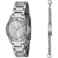 Boys' Silver Watch & Bracelet Gift Set with Classic Modern Design - 12-Month Warranty!