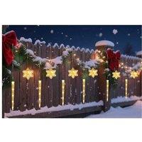 LED Christmas Curtain String Lights - Snowflake & Icicle Design, USB-Powered, Indoor/Outdoor Festive Dcor