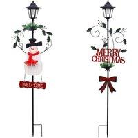 LED Christmas Lantern Light for Indoors or Outdoors - Snowman or Merry Christmas