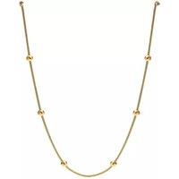 18k Gold PVD Stainless Steel Hypoallergenic Beaded Circles Necklace