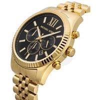 Michael Kors MK8286 Men's Lexington Chronograph Stainless Steel Watch - 45mm, Water-Resistant, Luxury Quartz