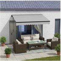 Outsunny 3x2m Electric Patio Awning, Weather-Resistant Aluminium Sun Canopy, Grey