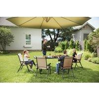 Outsunny Set of 4 Folding Mesh Garden Chairs - Steel Frame, Weather-Resistant, High Back, Space-Saving