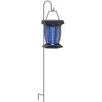 Outsunny Solar LED Bug Zapper Lantern, Weatherproof, USB/Solar