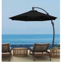 Outsunny 3m Weather-Resistant Cantilever Parasol, Aluminium Frame, 360 Crank - Black