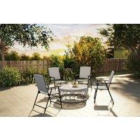 Outsunny 4-Seater Foldable PE Rattan Garden Chairs - Weather-Resistant, Space-Saving, Modern Grey