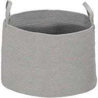 HOMCOM 88L Freestanding Cotton Rope Laundry Basket with Handles - Large Laundry Hamper, Grey