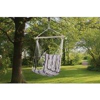 Outsunny Hanging Rope Swing Chair - Cotton & Hardwood, 57cm Wide, Garden Hammock Seat