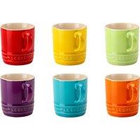 Le Creuset Vibrant Stoneware Rainbow Mugs - Set of 6 350ml