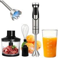 3-in-1 Hand Blender 600W with Turbo, Variable Speed and Attachments