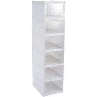 6 or 8-Tier Space-Saving Shoe Storage - Cabinet or Box Units