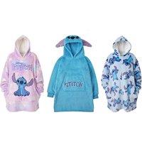Black Official Disney Lilo & Stitch Women's Oversized Wearable Blanket Hoodies, 3 Styles