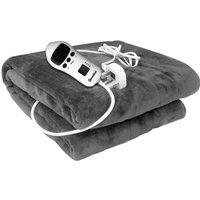 Cosy Fleece Electric Heated Blanket with Timer, Remote, and Three Colours
