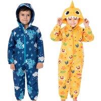 Official Kids Puddle Suit with Blue's Clues or Baby Shark Designs - All-in-One Raincoat