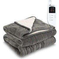 Ultra-Soft 200GSM Flannel Electric Heated Throw - 7 Heat Settings!