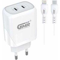 GOMS 40W Fast USB-C Wall Charger - Dual Port Adapter for iPhone, Samsung & More