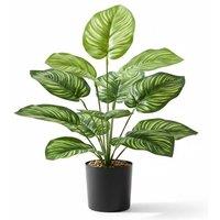 Small Artificial Silk Plant in Sleek Pot