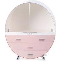 Pink Dustproof Cosmetic Storage Box with Drawers - Spacious, Round & Stable