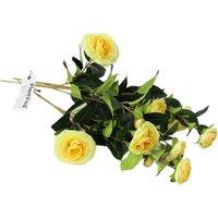 3-Piece 60cm Artificial Camellia Floral Bouquet - Lifelike & Everlasting Blooms
