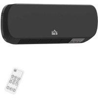 HOMCOM 2000W Wall Mounted Ceramic Heater - Programmable Timer, Remote Control & Adjustable Thermostat