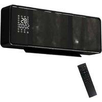 HOMCOM 2000W Wall-Mounted Ceramic Heater with Remote, Thermostat & Weekly Timer - Black, Energy Efficient