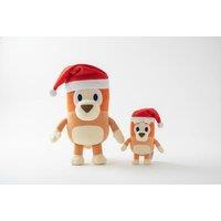 Bluey- Christmas-Themed Plush Toy - Small or Medium, Blue or Orange - Multiple Pack Options