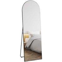 PRICE DROP! HOMCOM 150cm Full Length Arched Wall Mounted Mirror - Shatterproof Glass, Black Frame, Modern Style
