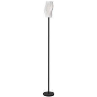 HOMCOM Modern Curved Floor Lamp - E27 Holder, Foot Switch, Sculpted Shade