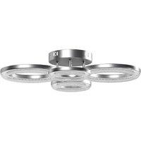 HOMCOM Modern LED Ceiling Light, 4-Ring Fixture, 40W, 4350 Lumens, 3 Colour Modes
