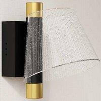 HOMCOM Starry LED Wall Lamps 2-Pack, Adjustable Colour, Modern Black Sconce Lighting