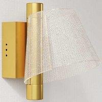 HOMCOM Modern LED Wall Lamp 2-Pack, Adjustable Colour, Gold Tone - Energy Efficient Sconce Lighting
